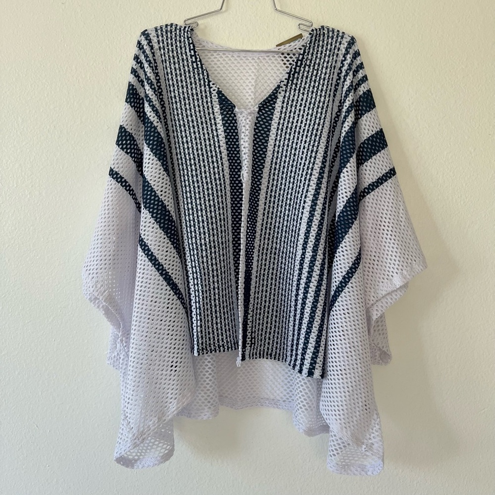 Navy White Cover Up & Beach Dress - Picture 4 of 12